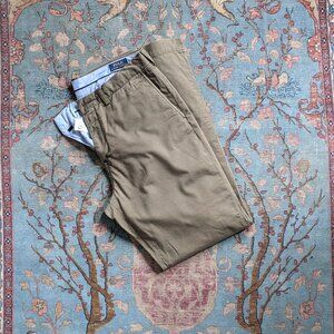 STAIN Polo Ralph Lauren olive green stretch classic fit chinos pants 34/34